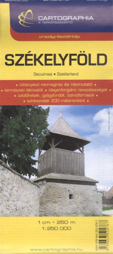 *Székelyföld térkép (1:250 000) /Országrésztérképek