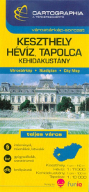 *Keszthely, Hévíz, Tapolca, Kehidakustány várostérkép /Várostérkép-sorozat
