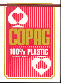 Copag 100% plastic kártya /piros jumbo face