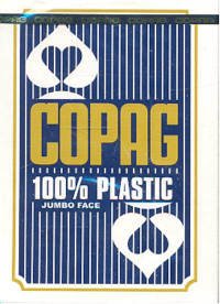 Copag 100% plastic kártya /kék jumbo face