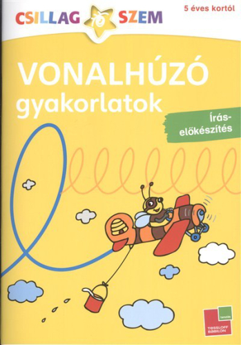 Vonalhúzó gyakorlatok: Írás előkészítés - sárga /Csillagszem