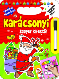Karácsonyi szuper kifestő - Töltsd ki és Töröld le! (piros) §K