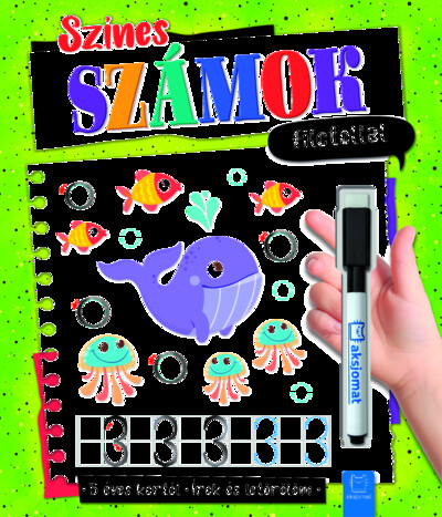 Színes számok filctollal - Írok és letörlöm 5+