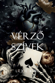 Vérző szívek - Fekete szív 6. (éldekorált)