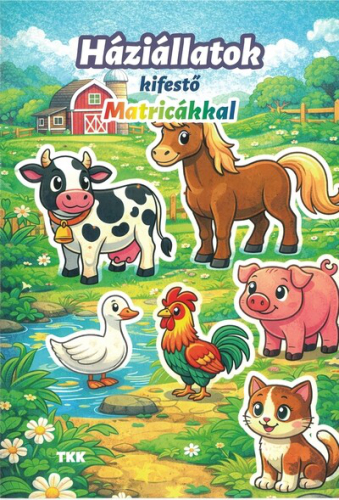 Háziállatok kifestő - Matricákkal