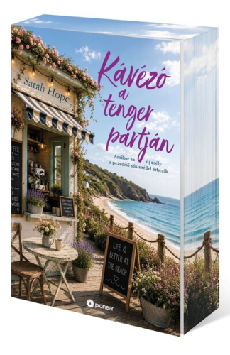 Kávézó a tenger partján (éldekorált)