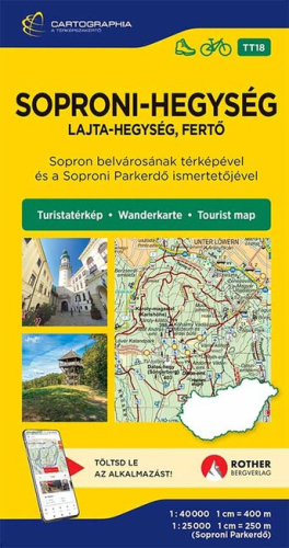 Soproni-hegység - Turistatérkép-sorozat 18. - Lajta-hegység, Fertő (új kiadás, 2025.)