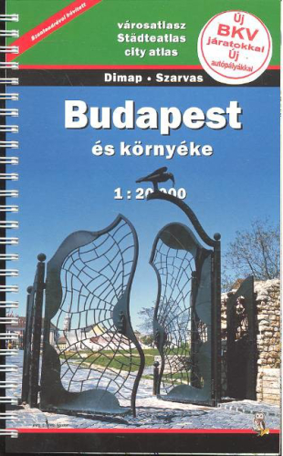 BUDAPEST VÁROSATLASZ 1:20 000 /ÚJ MO-ÁS+ÚJ BKV JÁRATOKKAL! (ZÖLD-KÉK)